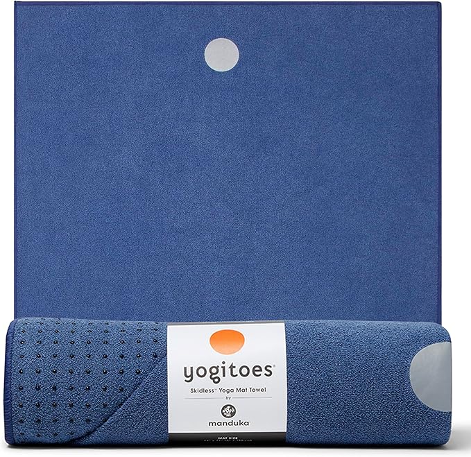 Manduka Yogitoes Hot Yoga Mat Towel - 71" | Moisture Activated Grip | Patented Silicone Nubs | Highly Absorbent, Durable & Easy Care | Made from Recycled Materials | 71 x 24 Inches