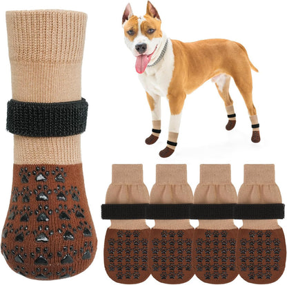 SCENEREAL Dog Socks to Prevent Licking Paws for Hardwood Floors Anti Slip, Dog Grippy Socks Shoes for Senior Small to Large Dogs, Dog Boots & Paw Protectors for Hot/Cold Scratching Pavement