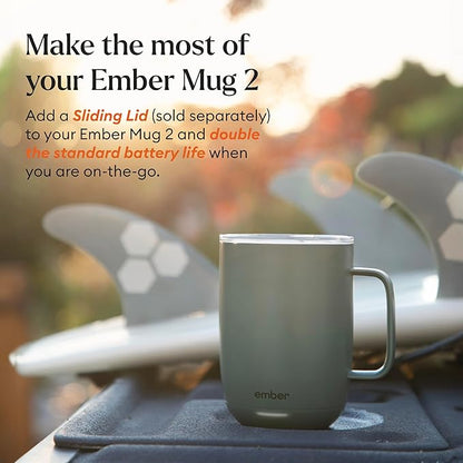 Ember Temperature Control 14oz Smart Mug 2, App-Controlled and Rechargeable