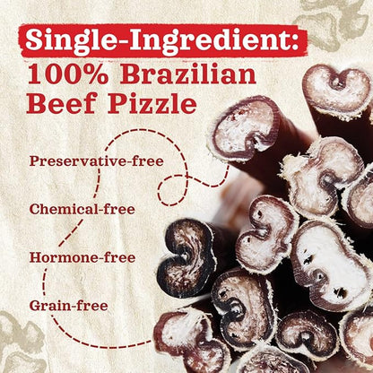 Natural Farm Odor-Free Bully Sticks (6 Inch, 25 count),1.3 lb. Bag, Fully Digestible 100% Beef Pizzle Chews,Grass-Fed, Non-GMO,Grain-Free, Natural Long-Lasting Chews for Small & Large Dogs. Pack of 25