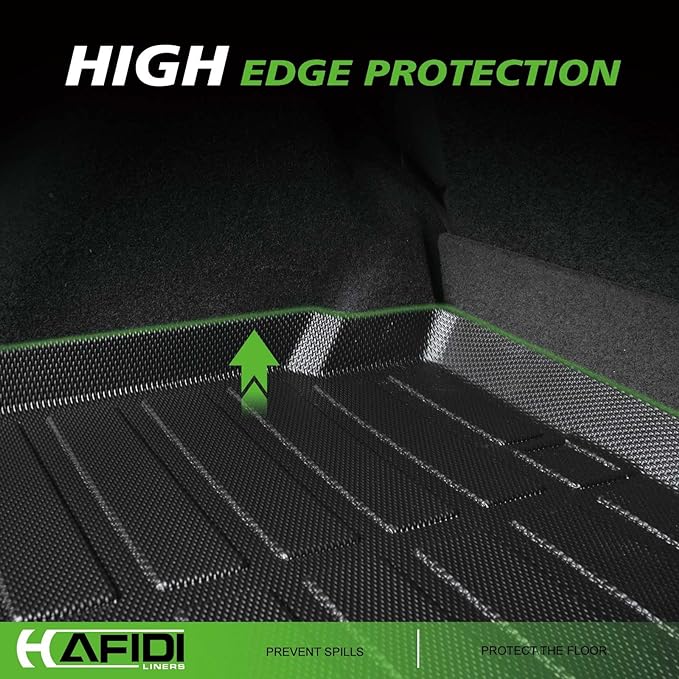 HAFIDI® All Weather Floor Mats & Cargo Liner Set Fit for Ford Escape Hybrid 2020-2025 2026 Car Mats for Escape Hybrid Floor Liners TPE Full Set Custom Accessories - Black