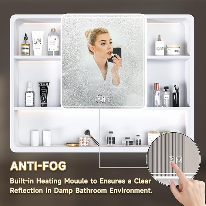 35x28 Inch Bathroom Mirror Cabinet