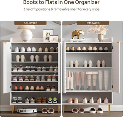 SICOTAS Fluted Shoe Cabinet