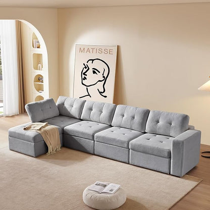 ORRD Single Seat Module for Modular Sectional Sofa Couch, Modular Sofa Middle Module with Storage Accent Armless Chair for Modular Sectional Sofa Couch