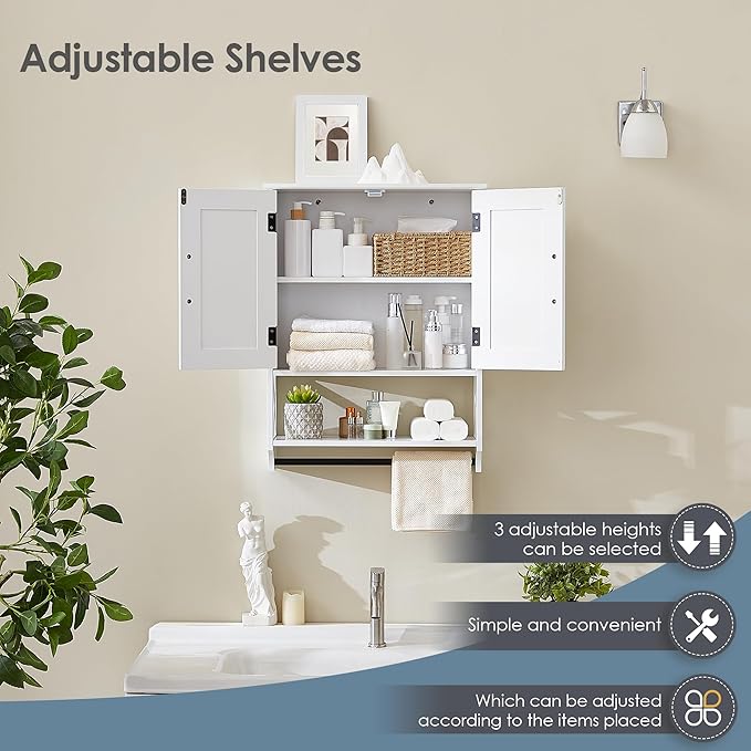 Wall Mounted Bathroom Cabinet, Farmhouse Medicine Cabinet