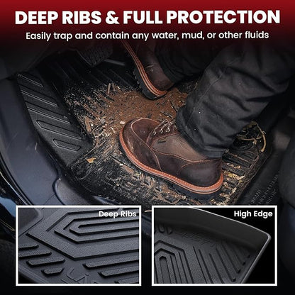 LASFIT Floor Mats for Buick Envista 2024 2025 2026, All-Weather Protection TPE Car Mats Floor Liners 2 Rows & Cargo Mats & Seatback Mats Full Set for Buick Envista Accessories, Black