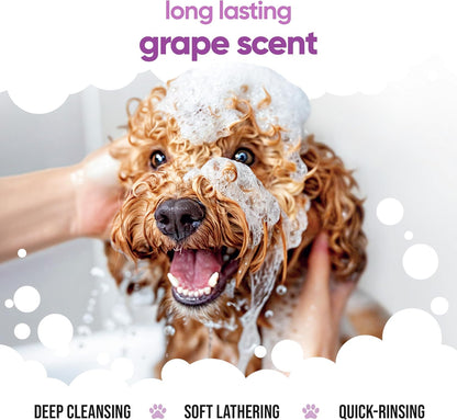 Grape Dog Shampoo by Buddycare | Deep Cleansing Shampoo for Dogs | Fresh Scented | with Aloe Vera and Pro Vitamin B5 (169.07oz)