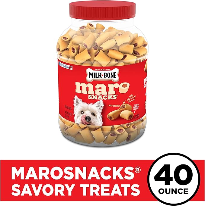 Milk-Bone MaroSnacks Small Dog Treats With Bone Marrow, 40 Ounce Container