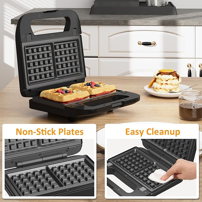 Sunvivi Sandwich Maker Panini Press: Waffle Maker