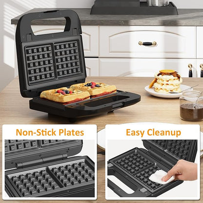 Sunvivi Sandwich Maker Panini Press: Waffle Maker