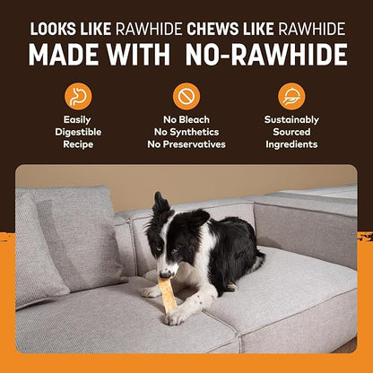 Earth Animal No Hide Strips - Natural Rawhide Free Dog Chew Strips, Chicken - 16 Count