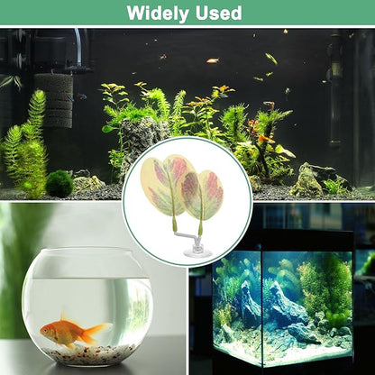 M METERXITY 2-Pack Betta Fish Leaf Pad, Hammock Plant Leaf Pad, Realistic Resting Fish Rest Bed for Fish Tank Decorations/Aquarium Accessories/Breeding [Pink Gradient, Heart-Shaped]