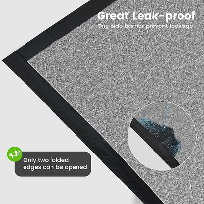 Charcoal Puppy Pads 28x34 Inches Extra Large Dog Pee Pads Odor-Control & Leak-Proof Disposable Pet Training Edge-Wrapping Thicken Potty Pad for Dogs, Cats, Rabbits (50 Pieces)