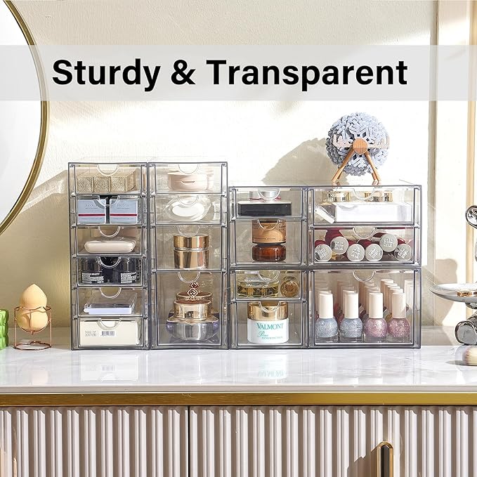 Prsildan Acrylic Drawer Organizer