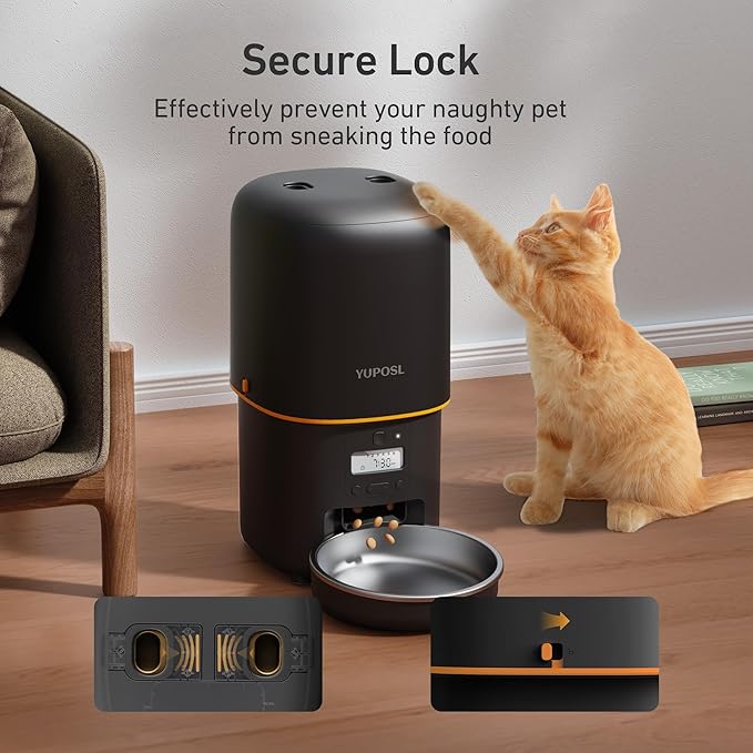 2025 Upgraded Automatic Cat Feeder - 4L Timed Auto Pet Feeder