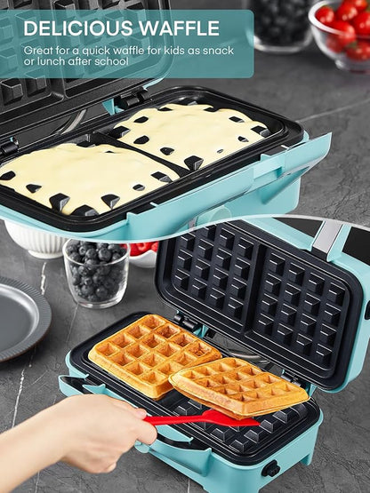 FOHERE Waffle Maker 3 in 1 Sandwich Maker 1200W Panini Press