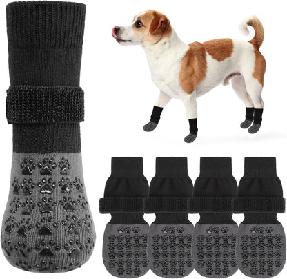 SCENEREAL Dog Socks to Prevent Licking Paws for Hardwood Floors Anti Slip, Dog Grippy Socks Shoes for Senior Small to Large Dogs, Dog Boots & Paw Protectors for Hot/Cold Scratching Pavement