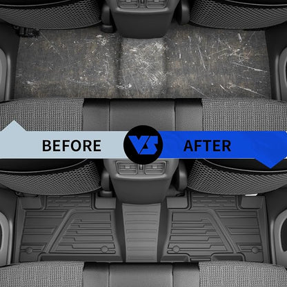 Rongtaod Floor Mats Compatible with 2013-2024 Toyota 4Runner 5 Seats Trunk Mat Cargo Mat Cargo Liner Back Seat Cover Protector 2023 4 Runner Accessories (Set of 8 Mats,Fit Without Sliding Tray)