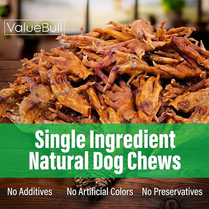 ValueBull Chicken Feet for Dogs, 400 Count Bulk Pack - All Natural Dog Chew, Hip and Joint Chew, Single Ingredient Dog Treat