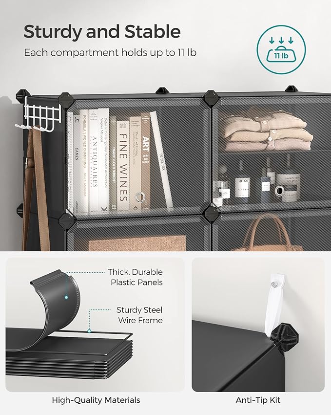 SONGMICS Shoe Rack Organizer, 10-Tier Shoe Storage Cabinet