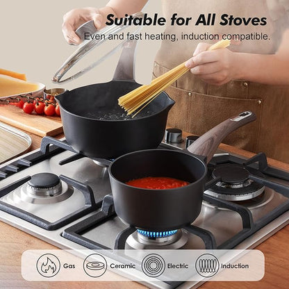 SENSARTE 2.0 & 3.0 Quart Sauce Pan Sets