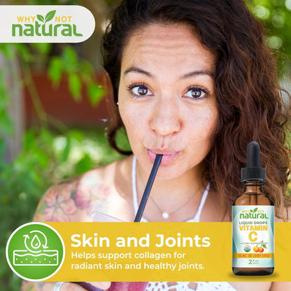 Why Not Natural Organic Liquid Vitamin C Drops Supplement