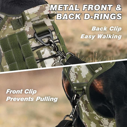 WINGOIN Tactical Dog Harness for Extra Large Dogs, No Pull Dog Harness | with Handle,Adjustable Reflective,Military K9 Style,Big Size Dog Vest,for German Shepherd,for Walking Training Hunting