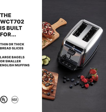 Waring Commercial WCT702 2-Slice Commercial Light Duty Pop-Up Toaster, 5-15