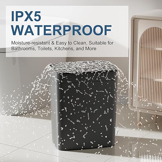 2 Pack 2.7 Gal Bathroom Trash Can