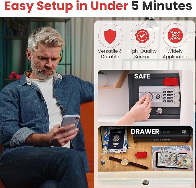 Instant Kini Safe Alert Wi-Fi Motion Sensor Alarm