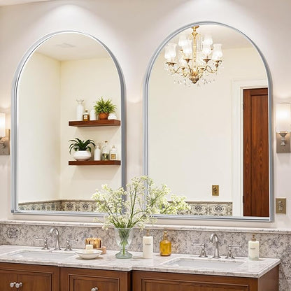 Arched Mirror 26"x38", Bathroom Mirror, Wall Mounted Vanity Mirror