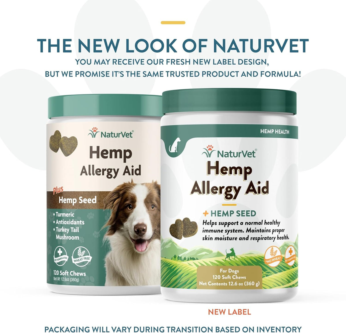 NaturVet Hemp Allergy Aid Supplement for Dogs, Hemp Seed, Antioxidants, Omegas, Dha & Epa for Healthy Skin & Respiratory Health, 120 Count