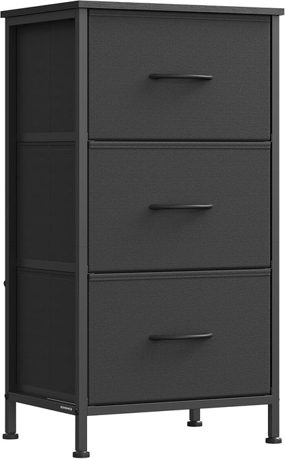 SONGMICS Dresser for Bedroom, Chest of Drawers, 3 Non-Woven Fabric Drawers
