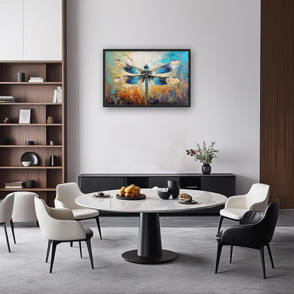 Quorin Dragonfly Large Wall Art Abstract Dragonfly Pictures Wall Decor Colorful Canvas Print Painting Artwork for Bathroom Living Room Bedroom 36L x 24W