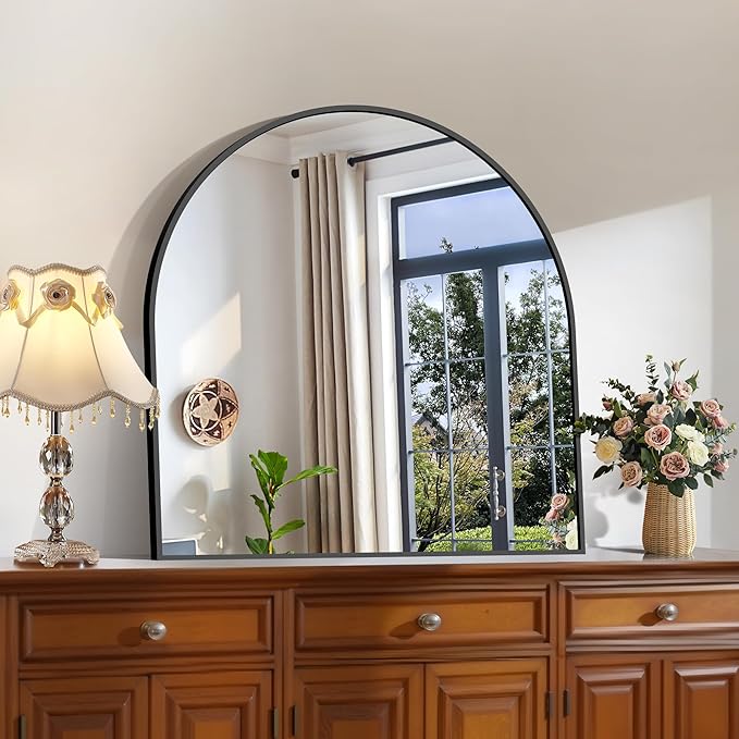 CIRCUMI Arched Wall Mirror, Metal Frame, Large Size