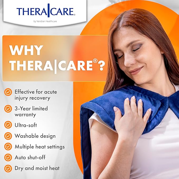 Theracare Reusable Micro-Plush Fabric 25 X 26 Inch Heating Pad 24-610 1 Each
