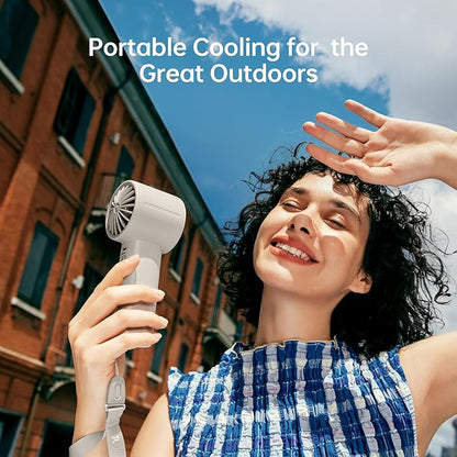 JISULIFE Handheld Turbo Fan Life10s, 5000mAh Rechargeable Portable Fans