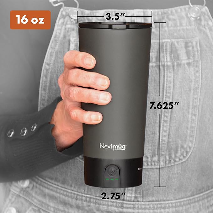 Nextmug Go - Temperature-Controlled, Self-Heating Travel Mug