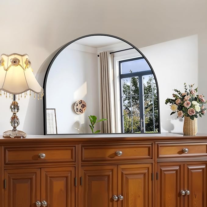 CIRCUMI Arched Wall Mirror, Metal Frame, Large Size