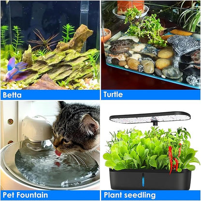 Mini Aquarium Heater 5V/2A USB 10W Super Small Fish Tank Heater with Digital Display Thermostat, Alumina Ceramic Betta Tank Heater Turtle Heater for Tanks up to 1 Gallon
