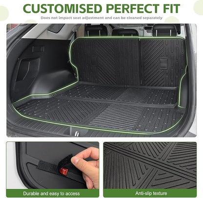 Cargo Liners for 2023-2026 Kia Sportage with Subwoofer, Trunk Mat with Seat Back Cover Accessories All Weather Rear Cargo Mat Backrest Protector(Only for SX X-Pro Models)