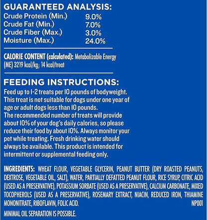 Milk-Bone Peanut Buttery Bites Soft Dog Treats with Jif Peanut Butter, 11.8 Ounce Bag