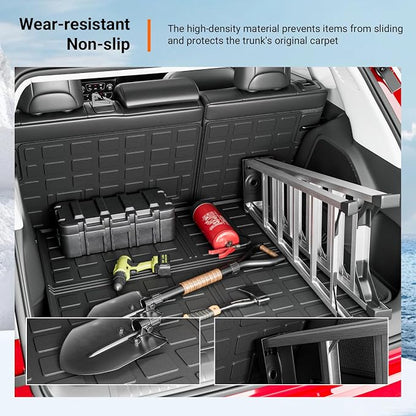 powoq Cargo Mat Compatible with 2019-2023 Jeep Cherokee Trunk Mat Cargo Liner Back Seat Protector TPE Replacement for 2019 2020 2021 2022 2023 Jeep Cherokee Accessories (Trunk Mat+Backrest Mats)