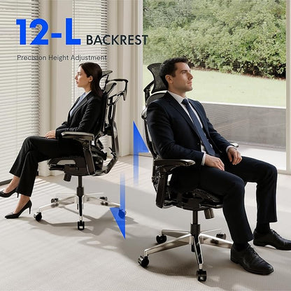 FLEXISPOT ErgoX-PRO Ergonomic Office Chair Black – 5D Lumbar, 7D Armrests, 4D Headrest, 551LB Capacity, AeroWeave 5.0 Mesh Seat – Office, Gaming, Bedroom
