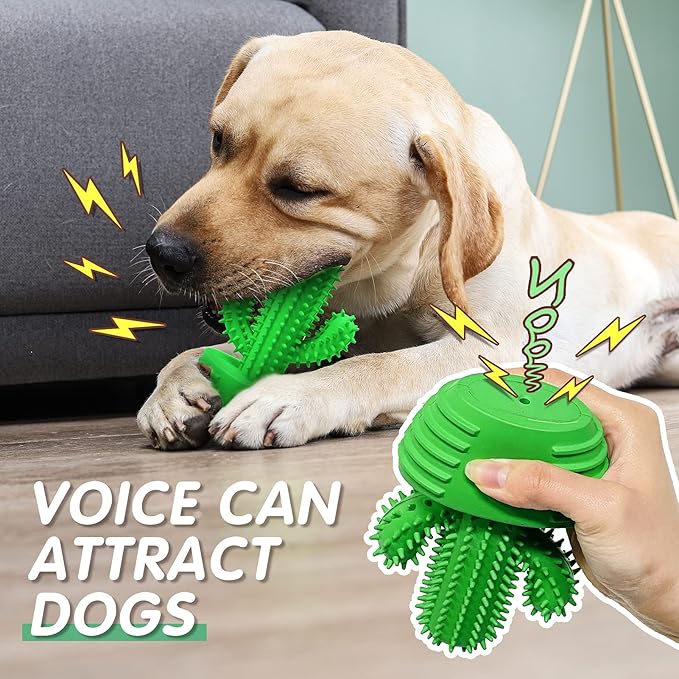 Dog Chew Toys Dog Toothbrush Stick Teeth Cleaning Brush Dental for Medium Large Dog, Puppy Christmas Easter Birthday Gifts, Outdoor Squeaky Toys for Aggressive Chewers Interactive Tough Toys