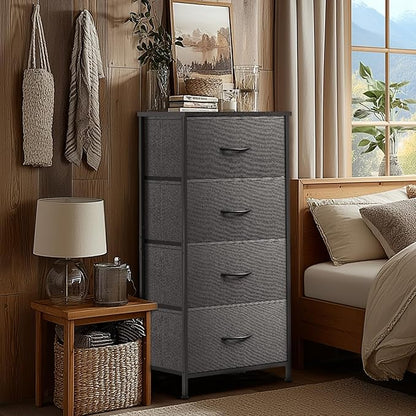 4 Fabric Drawer Dresser for Bedroom, Chest of Drawers