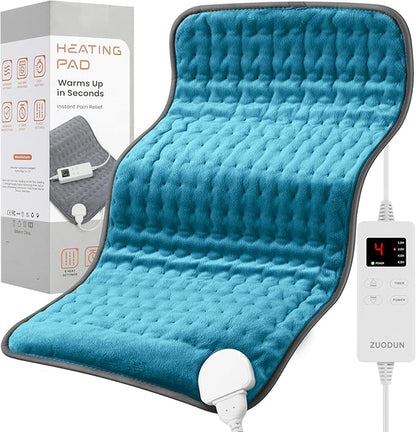 Electric Heating Pad for Back and Shoulder Pain Relief, Soft Heat Blanket