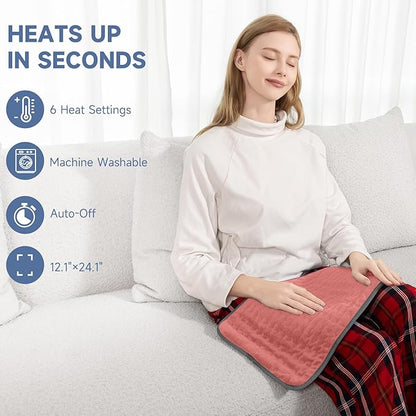 Portable Heating Pad for Back Pain, Travel Electric Heat Pad