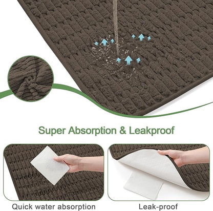 Washable Pee Pads for Dogs Puppy Pad, Coffee 40”x60” 1 Pack | High Absorbent Dog Pee Pad Leak Proof Cat Rugs, Reusable Non Slip Pet Mat, Wee Wee Pads for Training, Crate and Floor