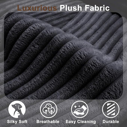 Folding Sofa Bed Futon, Boneless Couch, Supportive Sleeper Chair with Pillow, Comfy Plush Corduroy Fabric, Cozy Floor Couch, Versatile Convertible Mattress for Living Room, Dark Grey